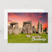 Stonehenge, Wiltshire, England, UK シーズンポストカード (正面/裏面)