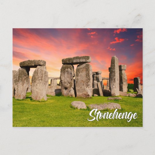 Stonehenge, Wiltshire, England, UK シーズンポストカード (正面)