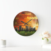 STONEHENGE WINTER SOLSTICE ラージ壁時計 (ホーム)