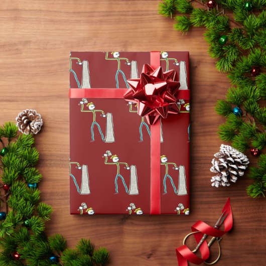 Stonemason Stickman ラッピングペーパー (クリスマスギフト)