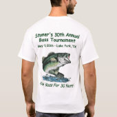 Stoner's 30th Bass Tournament Tシャツ (裏面)
