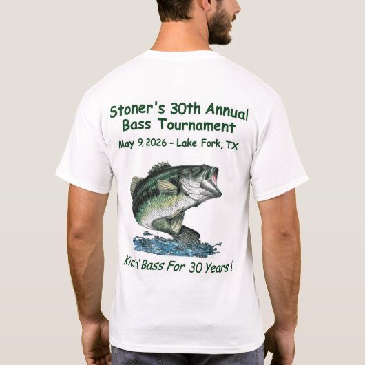 Stoner's 30th Bass Tournament Tシャツ (裏面)
