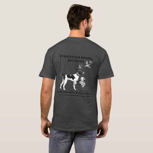 Stonesriver Kennel Brittanys ポインターTシャツ Tシャツ (裏面フル)