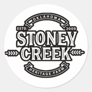 Stoneyの入り江の伝統の農場のステッカー ラウンドシール