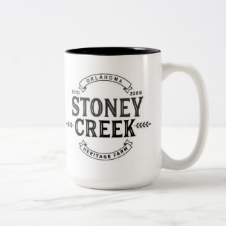 Stoneyの入り江の伝統の農場15ozのマグ ツートーンマグカップ