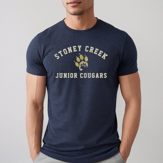 Stoney Creek Junior Cougars ネイビー メンズ トライブレンドＴシャツ