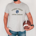 Stoney Creek Junior Cougars Athletic Gray トライブレンドＴシャツ<br><div class="desc">Stoney Creek Junior Cougars Paw Print Design T-Shirt - shown in Athletic Gray with Navy and Gold design</div>