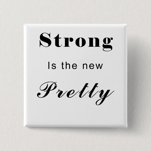 Stongは新しいかわいらしいです-文字だけ 缶バッジ (正面)