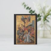 Stoning of St. Stephen by Philotheos Orthodox Icon ポストカード (スタンド正面)