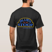 STOOPの基本的な暗いTシャツの青 Tシャツ (裏面)