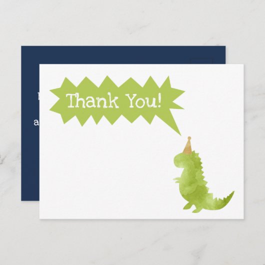 StopとChompグリーンダウノーズテーマありがとう シーズンポストカード (正面/裏面)