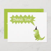 StopとChompグリーンダウノーズテーマありがとう シーズンポストカード (正面/裏面)