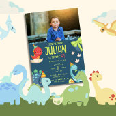 STOPとROARターニング4恐竜誕生日 招待状