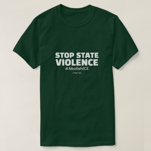 STOP 州による暴力 - A MisterP Tシャツ (デザイン正面)