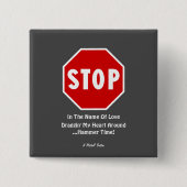 STOP... A MisterP Button 缶バッジ (正面)