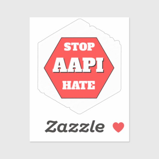 Stop AAPI Hate Rectangular シール (シート)