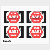 Stop AAPI Hate Rectangular 長方形シール (シート)