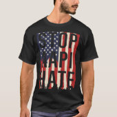 Stop AAPI Hate, Stop Asian Hate Flag Tシャツ (正面)