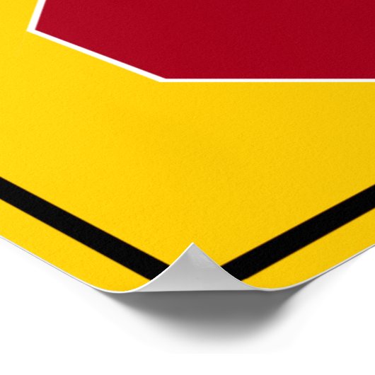 Stop Ahead Highway Sign ポスター (角)