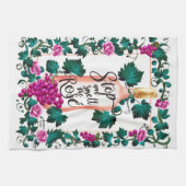 Stop and Smell the Rosé カスタムピンクワイン キッチンタオル (横)
