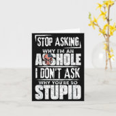 Stop Asking Why I'm An Hole I Don't Ask You Stud  カード (黄色い花)