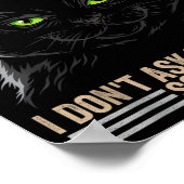 Stop Asking Why Im Crazy Cat  ポスター (角)