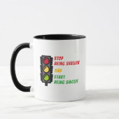 "Stop Being Shallow" Mug マグカップ (左)