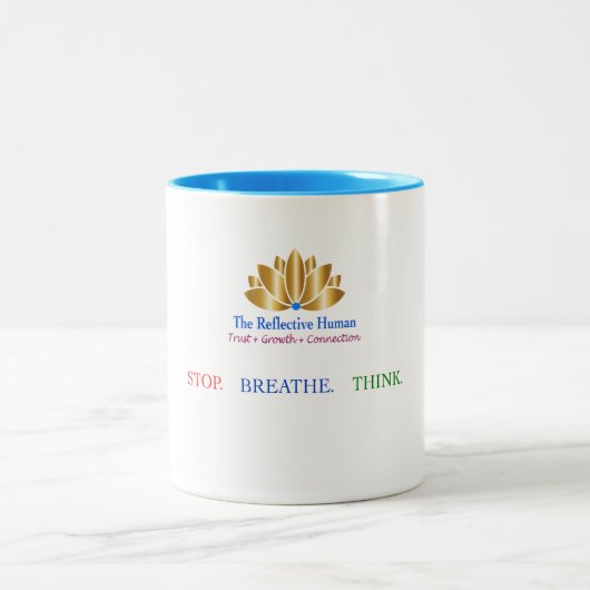 Stop Breathe Think Mug ツートーンマグカップ (中央)