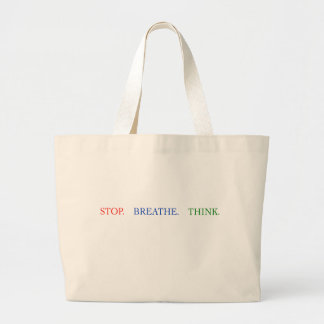 Stop Breathe Think Reusable Tote Bag ラージトートバッグ