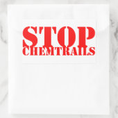 Stop Chemtrails - Adesivo Retangular 長方形シール (バッグ)