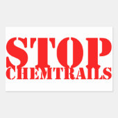 Stop Chemtrails - Adesivo Retangular 長方形シール (正面)