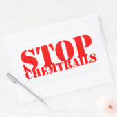 Stop Chemtrails - Adesivo Retangular 長方形シール (封筒)