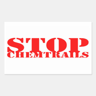 Stop Chemtrails - Adesivo Retangular 長方形シール