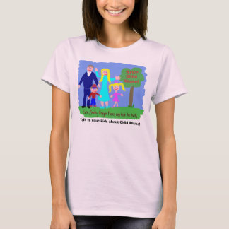 Stop Child Abuse! - Crayon Faces Tシャツ