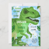 STOP CHOMPその恐竜の誕生日パーティー 招待状 (正面)