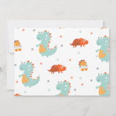 Stop, Chomp & Roar恐竜の誕生日写真 招待状 (裏面)