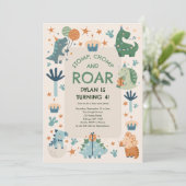 Stop、Chomp、Roar Dinosaur Kidの誕生日 招待状 (スタンド正面)