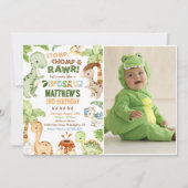 Stop Chomp Roar Disouras 3rd Birthday写真 招待状 (正面)