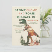 Stop Chomp Roar T-レックス恐竜少年3歳 招待状 (スタンド正面)