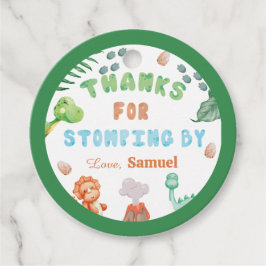 Stop、Chomp、Two Water Color恐竜誕生日 フェイバータグ