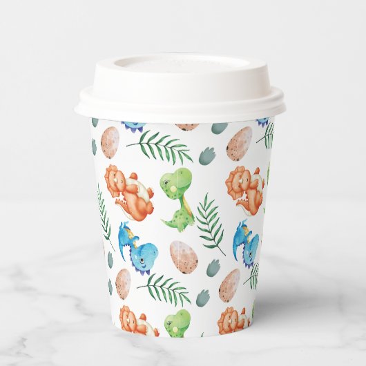 Stop、Chomp、Two Water Color恐竜誕生日 紙コップ (左)