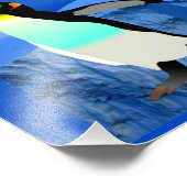 Stop Climate Change Global Warming Emperor Penguin フォトプリント (角)