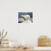 STOP CLIMATE CHANGE NOW! Polar Bear ポスター (キッチン)