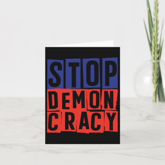 Stop Demoncracy Donald Trump  カード (正面)