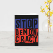Stop Demoncracy Donald Trump  カード (黄色い花)