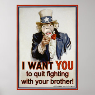Stop fighting with your brother ポスター