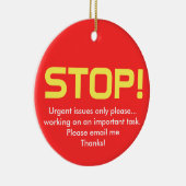 Stop/Goのオフィスの印 セラミックオーナメント (右)