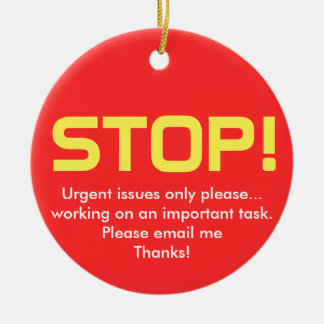 Stop/Goのオフィスの印 セラミックオーナメント
