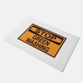 Stop Greenwashing Sign ドアマット (アングル)