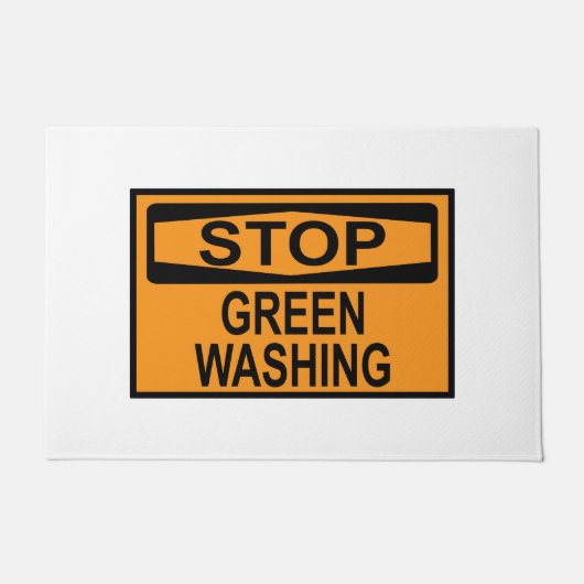 Stop Greenwashing Sign ドアマット (正面)
